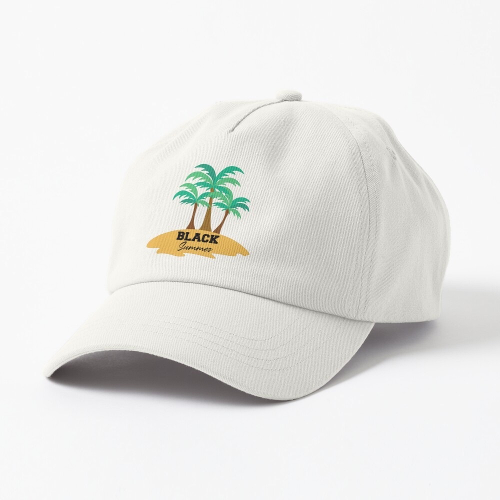 Black Summer Palm Tree Dad SnapBack Hat
